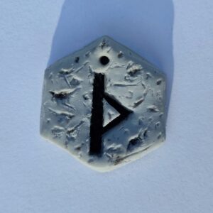 Thurisaz "Stone" Clay Rune Pendant (Without top ring)