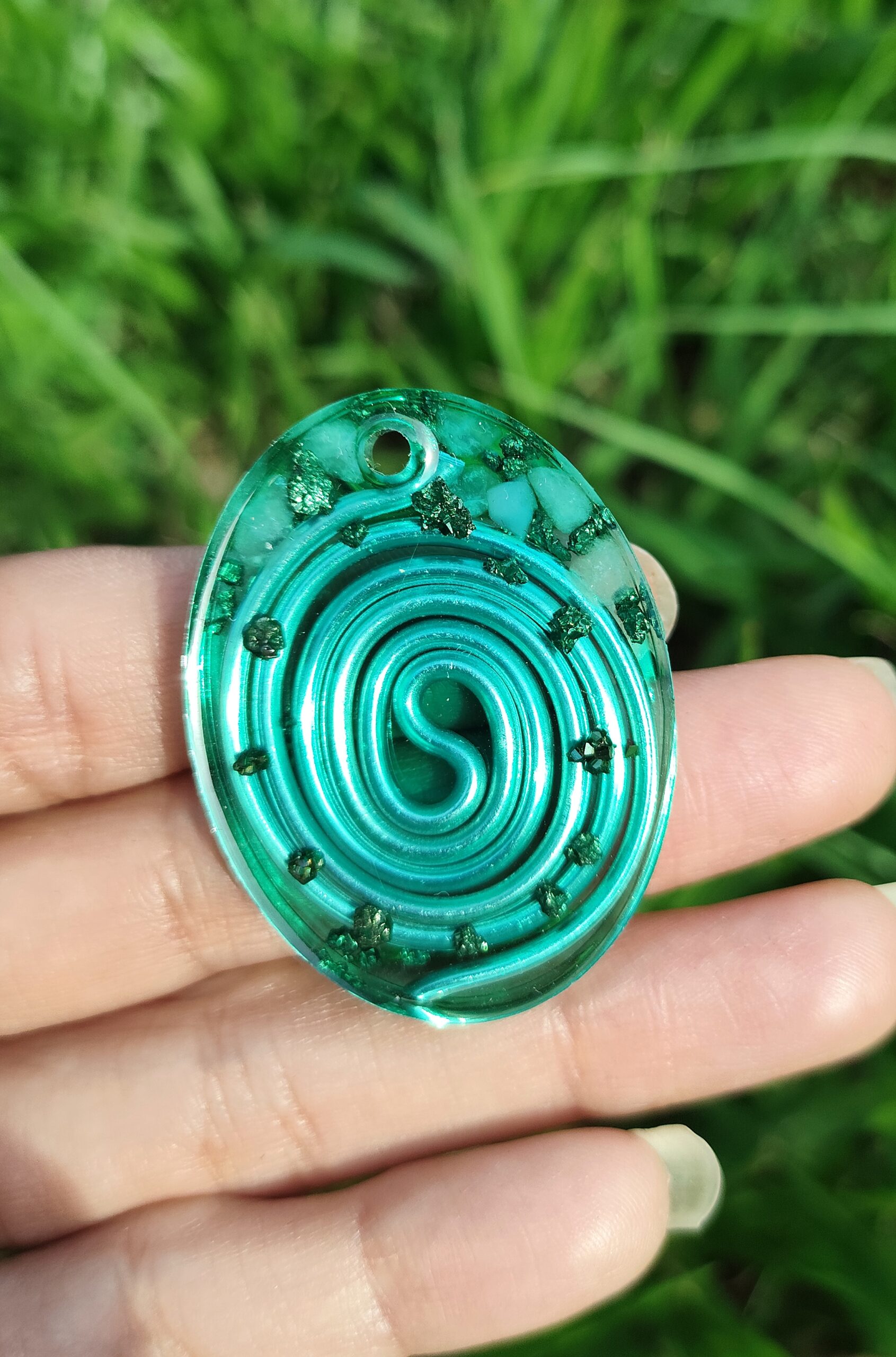 Blue Orgonite Pendant