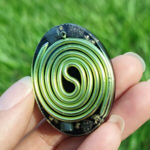 Green Shungite Orgonite Pendant