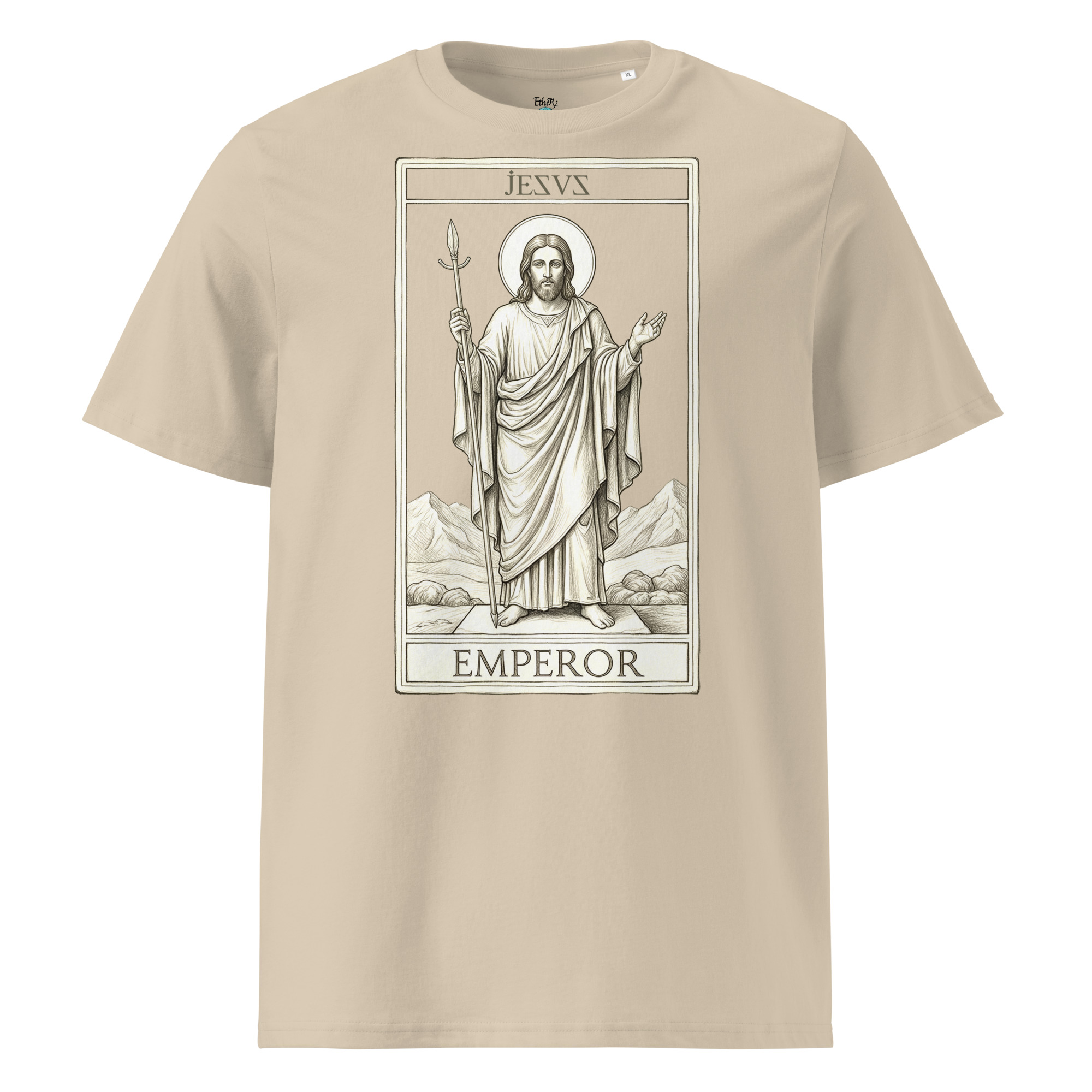 Jesus Tarot Card Unisex 100% Organic Cotton T-Shirt