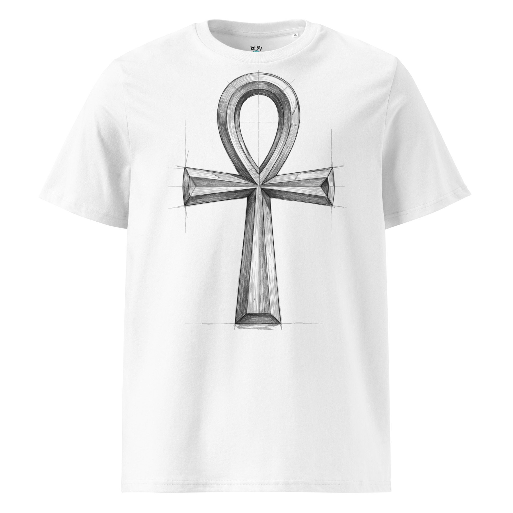Ankh Drawing Unisex 100% Organic Cotton T-Shirt