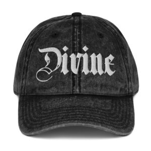 Divine Vintage Embroidery Cotton Twill Cap